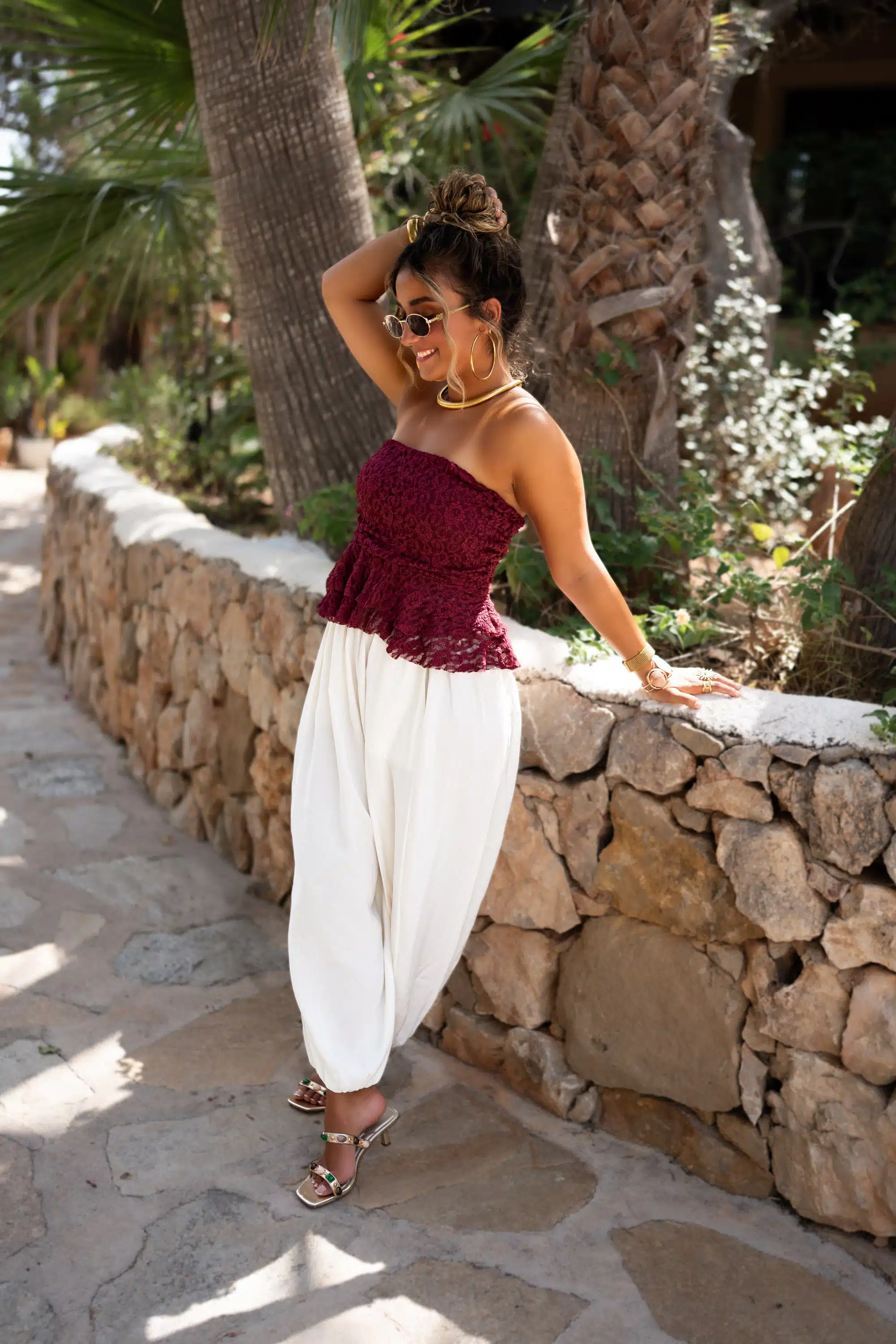 Amanda Lace Top Bordeaux - Afbeelding 4