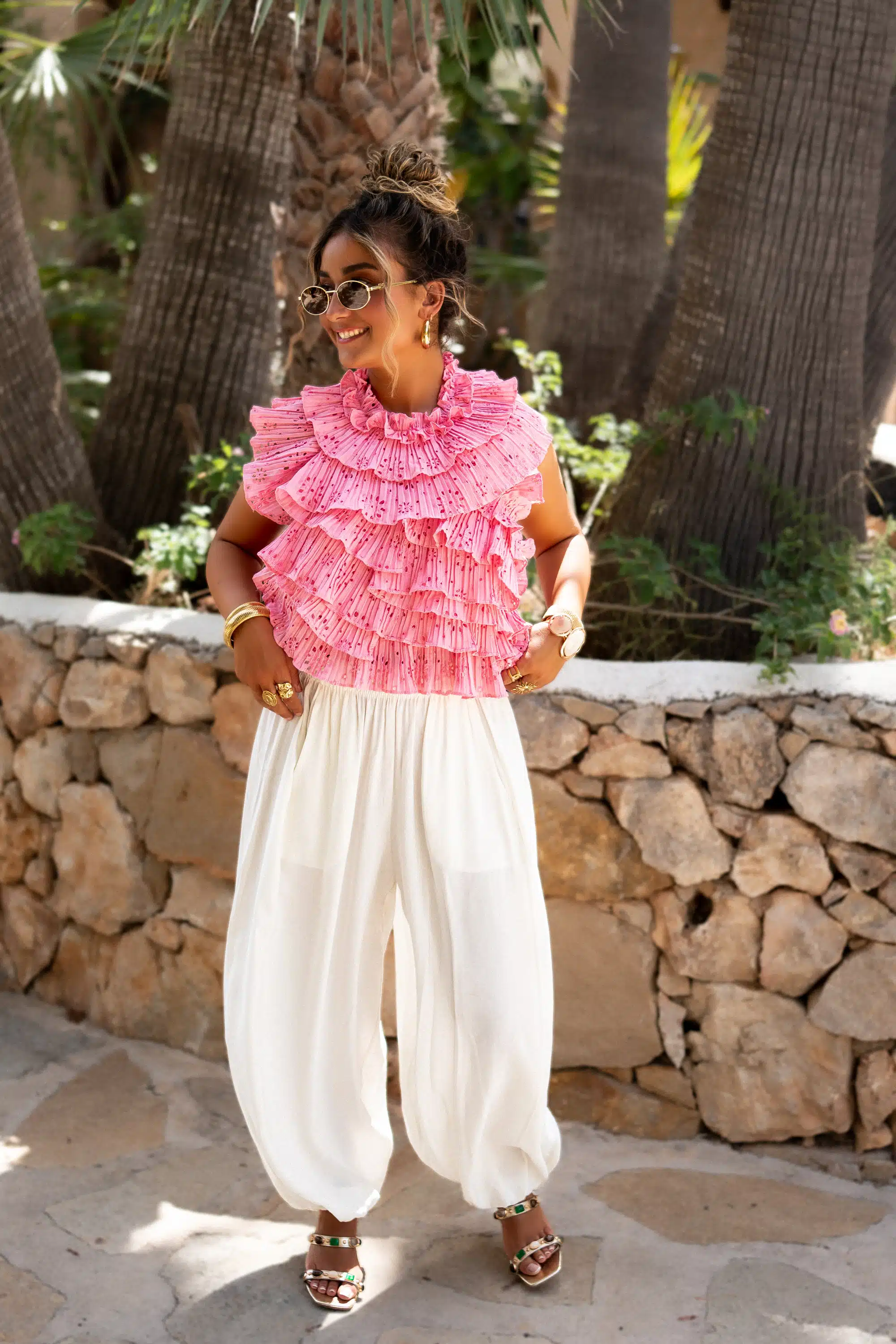 Ambra Ballon Pants Creme - Afbeelding 4