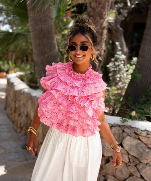 Fe Rouche Top Pink ^