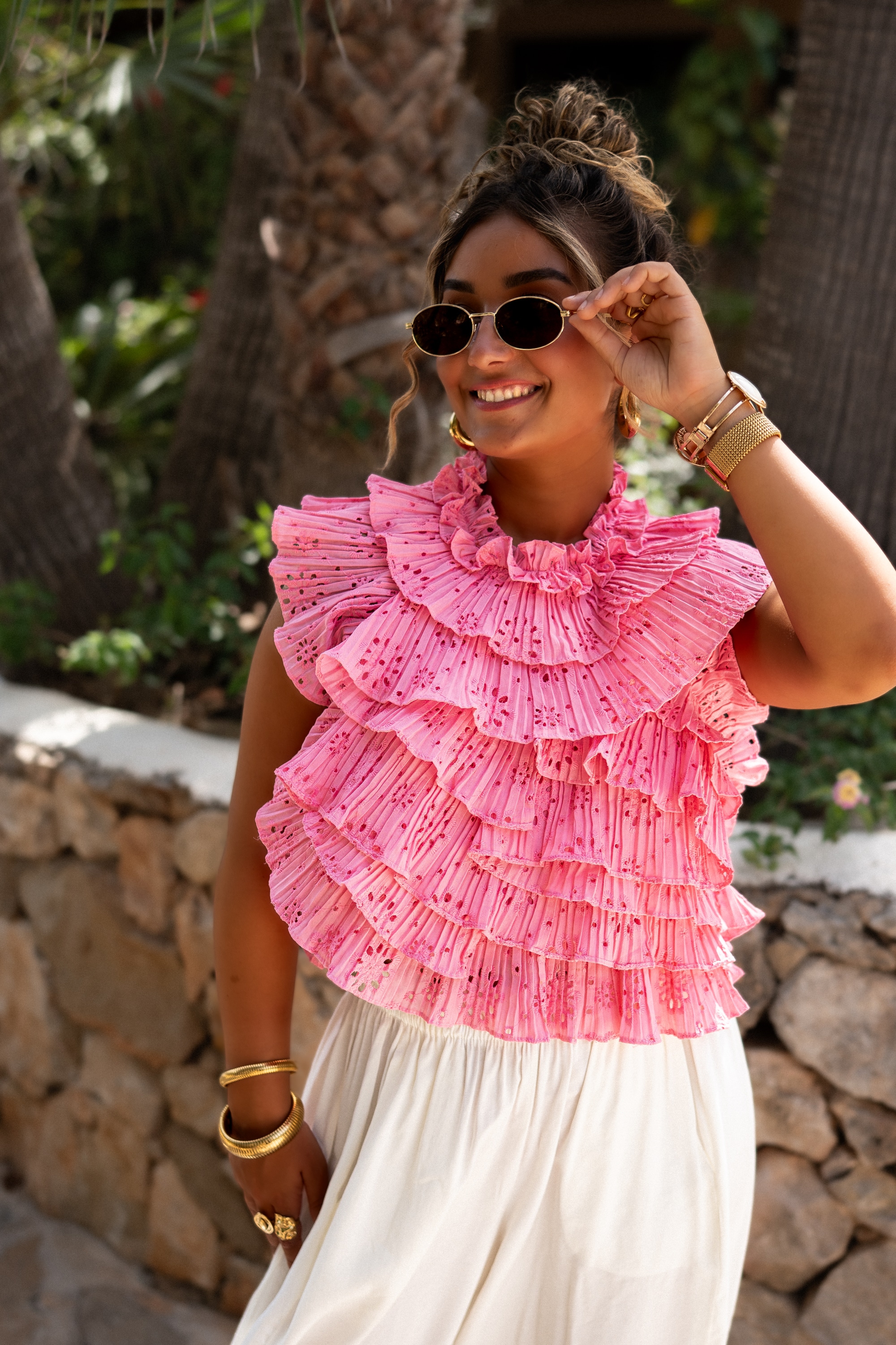 Fe Rouche Top Pink ^ - Afbeelding 5