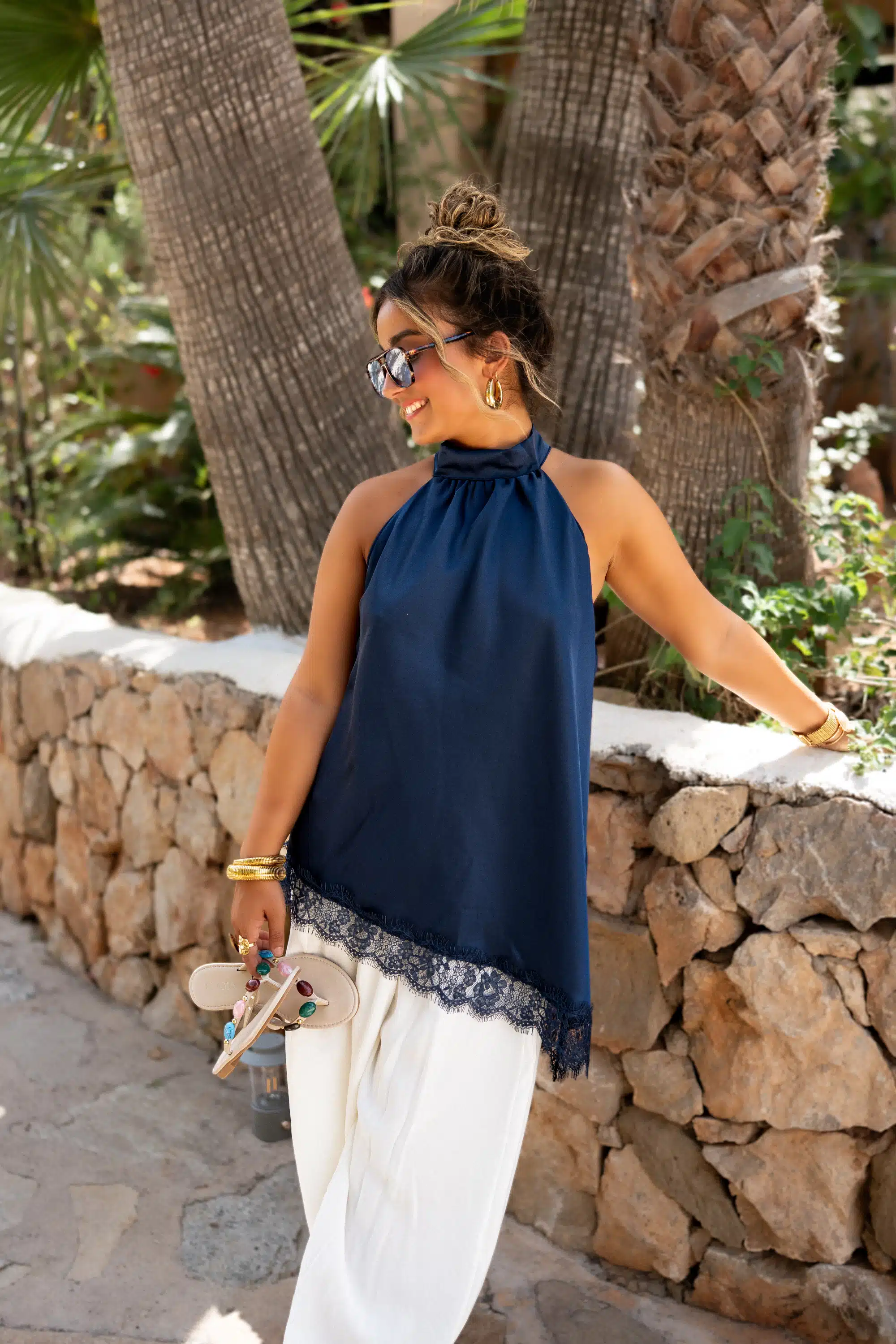 Nagira Haltertop Navy - Afbeelding 9