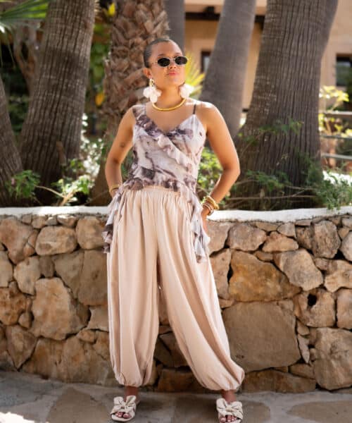Alternative view of Inez Print Top Brown^