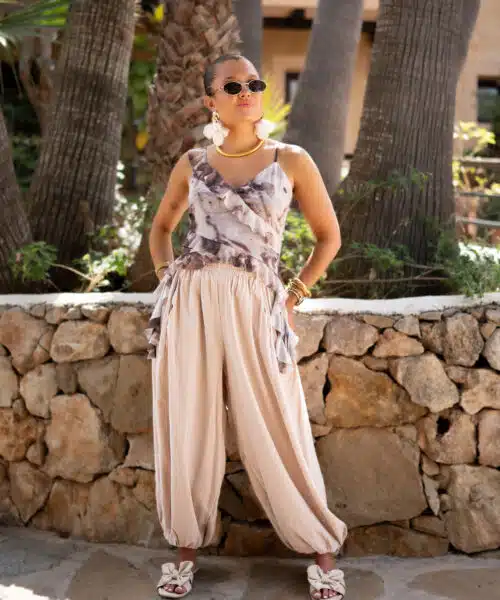 Alternative view of Inez Print Top Brown^