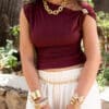 Nora Top Bordeaux ~