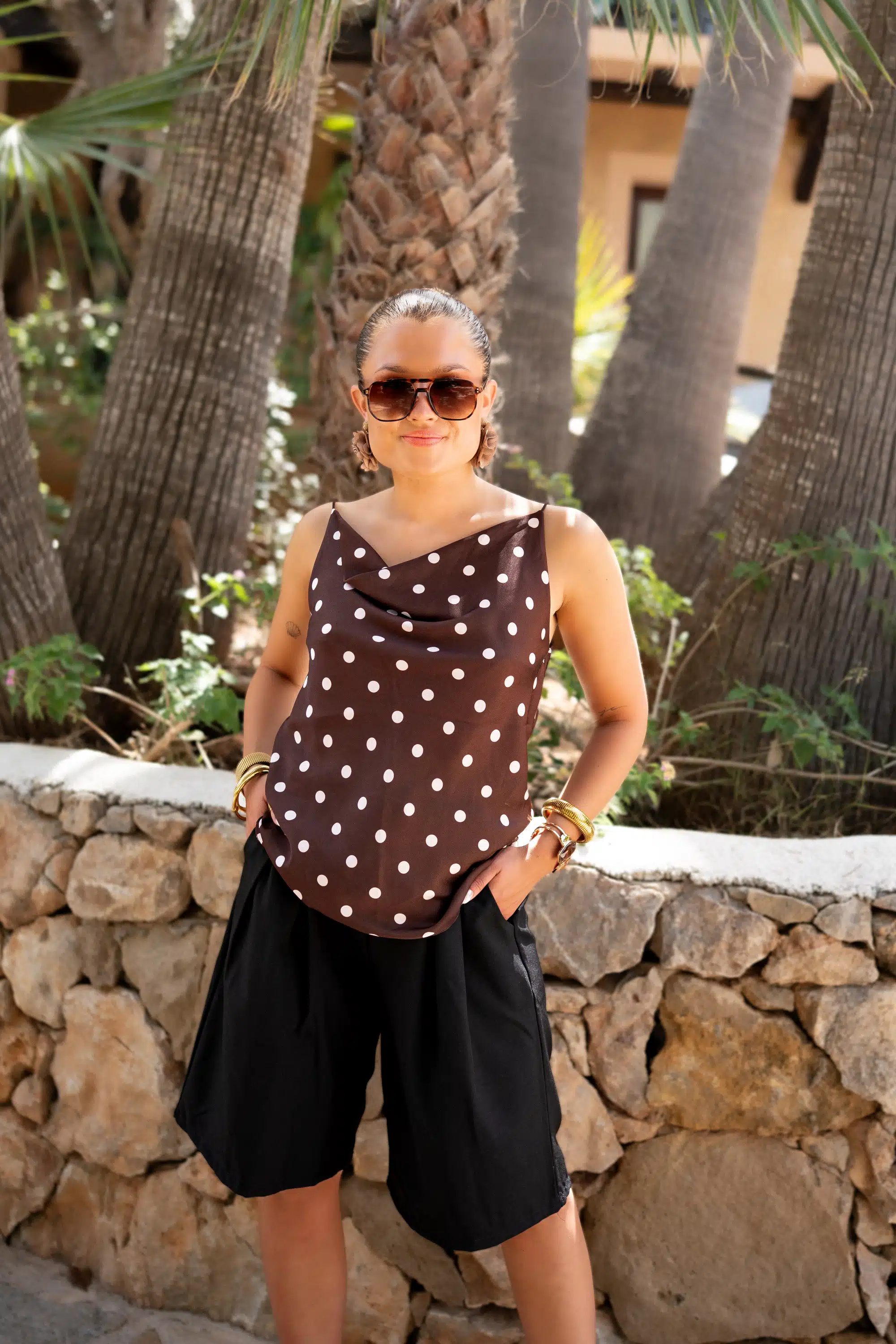 Valery Dots Top Brown - Afbeelding 2