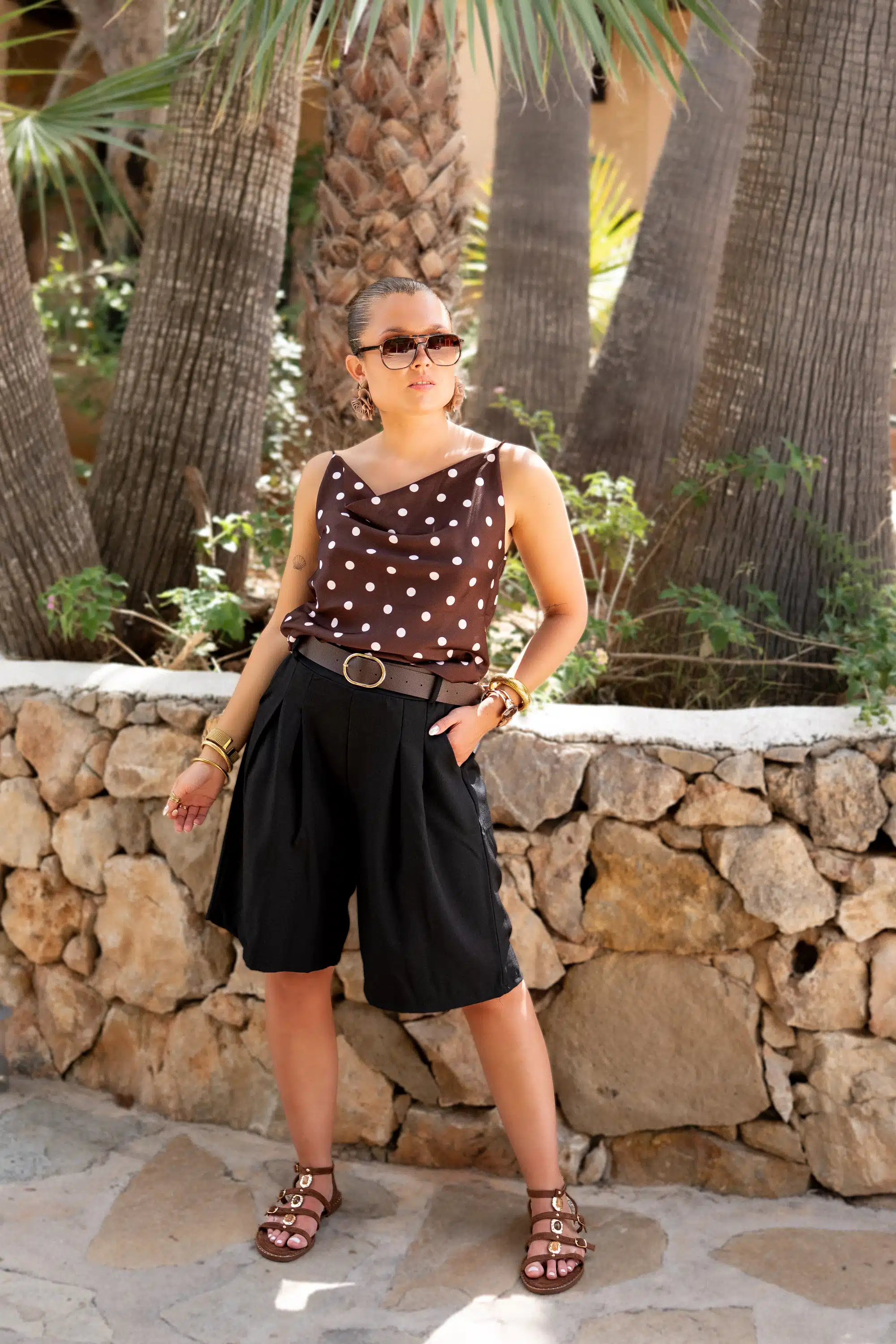 Valery Dots Top Brown - Afbeelding 4