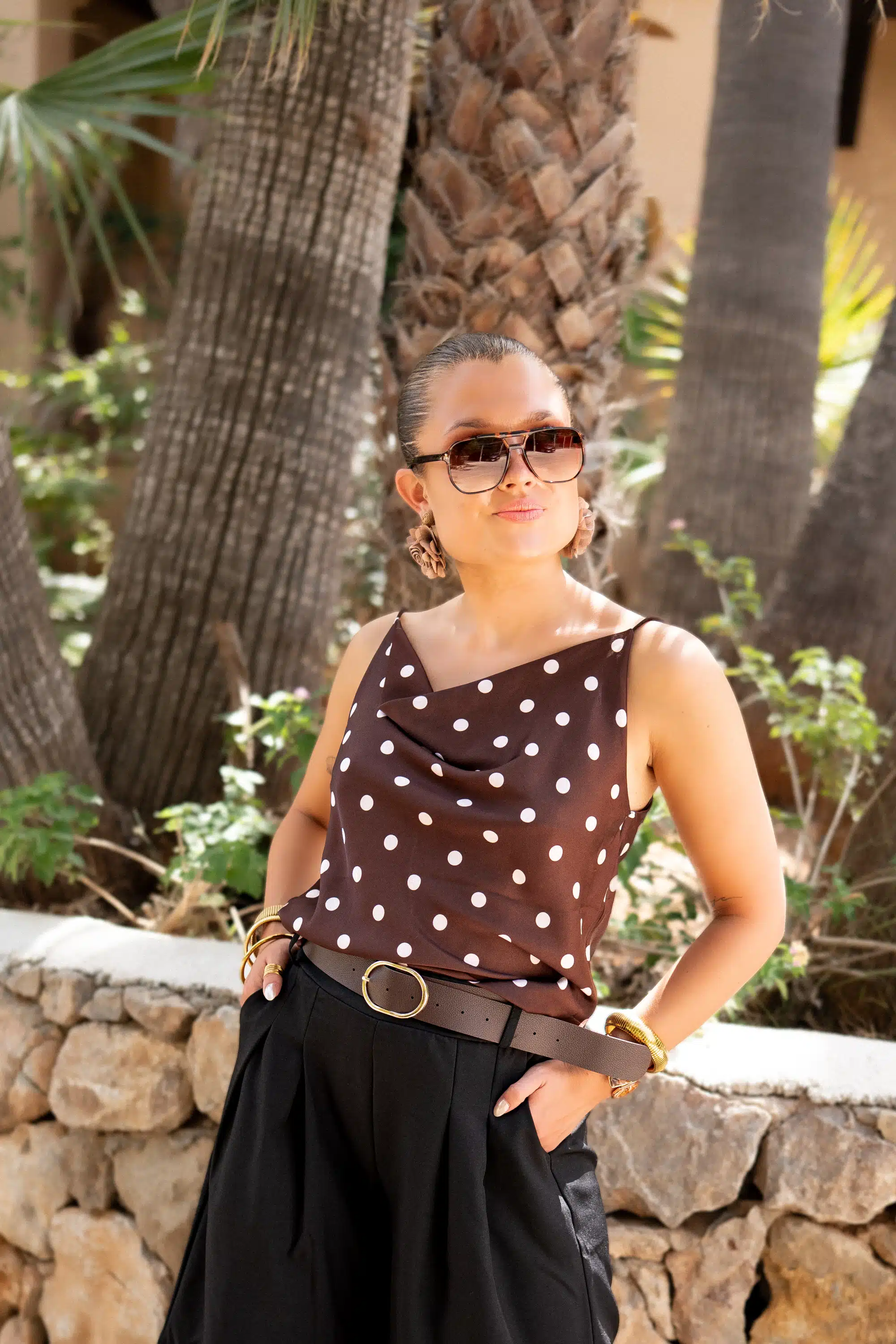 Valery Dots Top Brown - Afbeelding 5