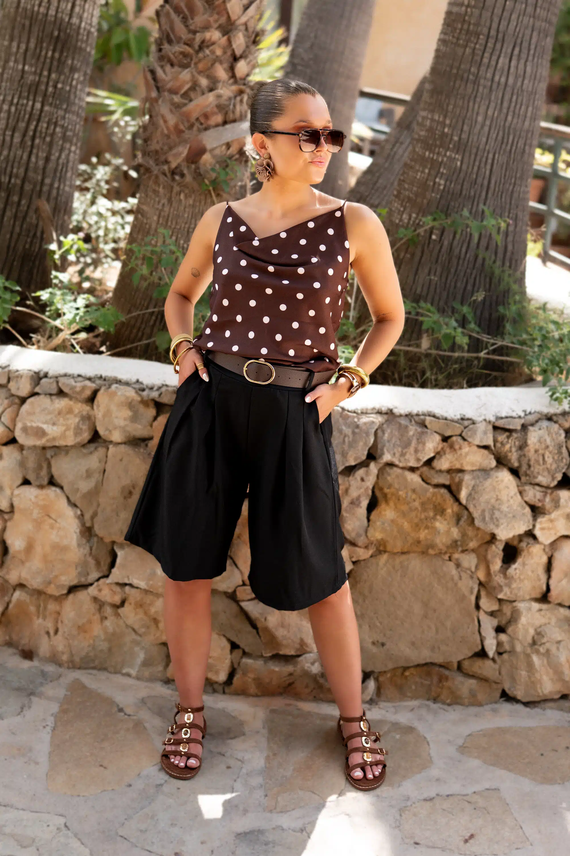 Valery Dots Top Brown - Afbeelding 3