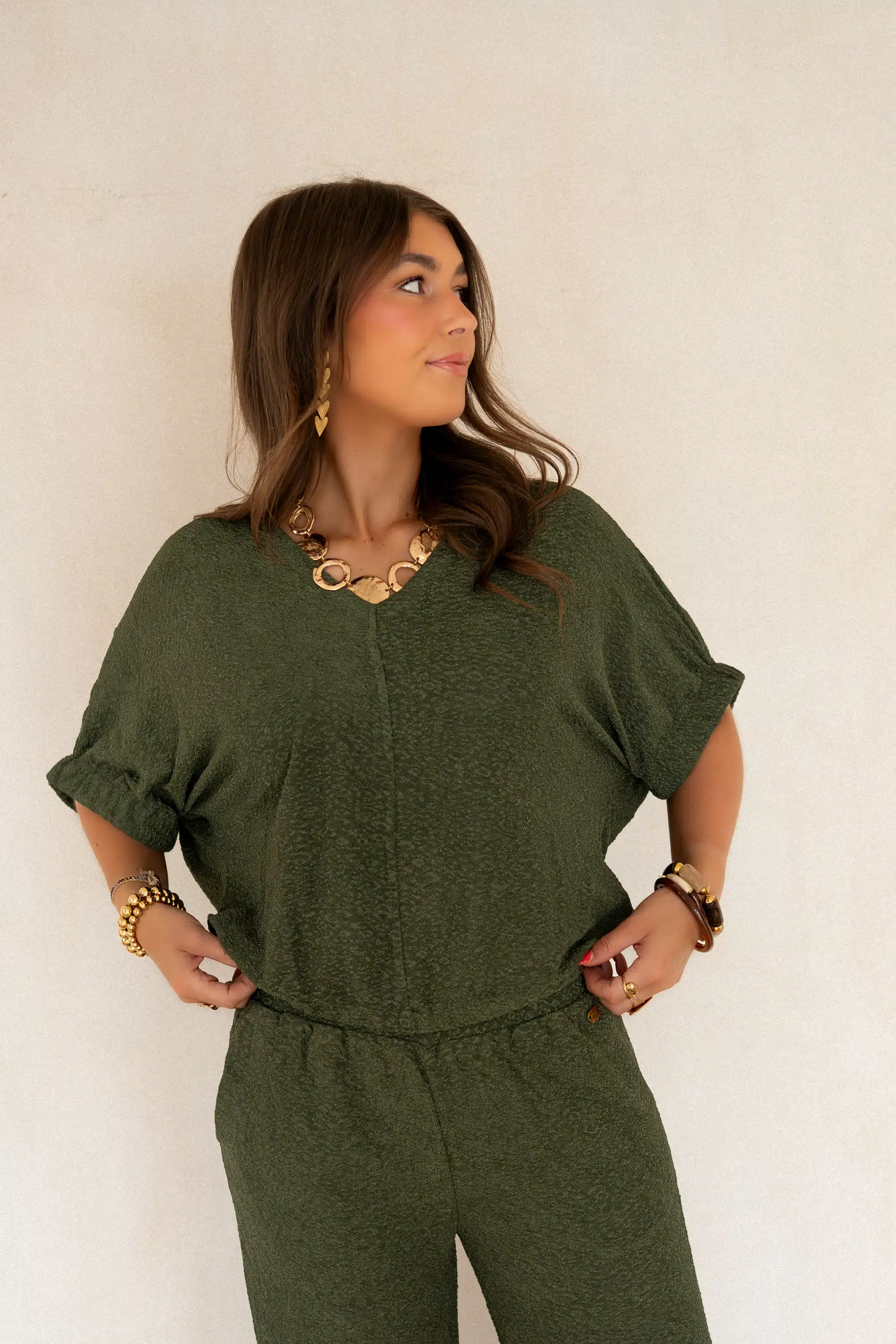 Lofty Manner Top Hima Army Green - Afbeelding 4