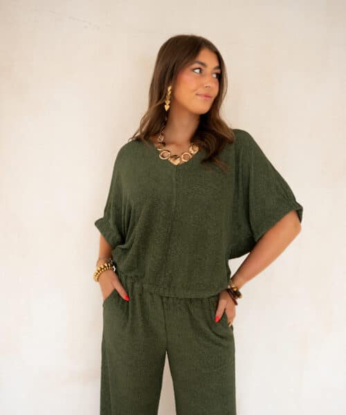Alternative view of Lofty Manner Top Hima Army Green