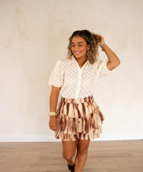 Alternative view of Lofty Manner Skort Hola Abstract Brown