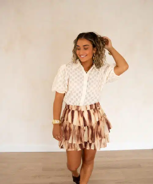 Alternative view of Lofty Manner Skort Hola Abstract Brown