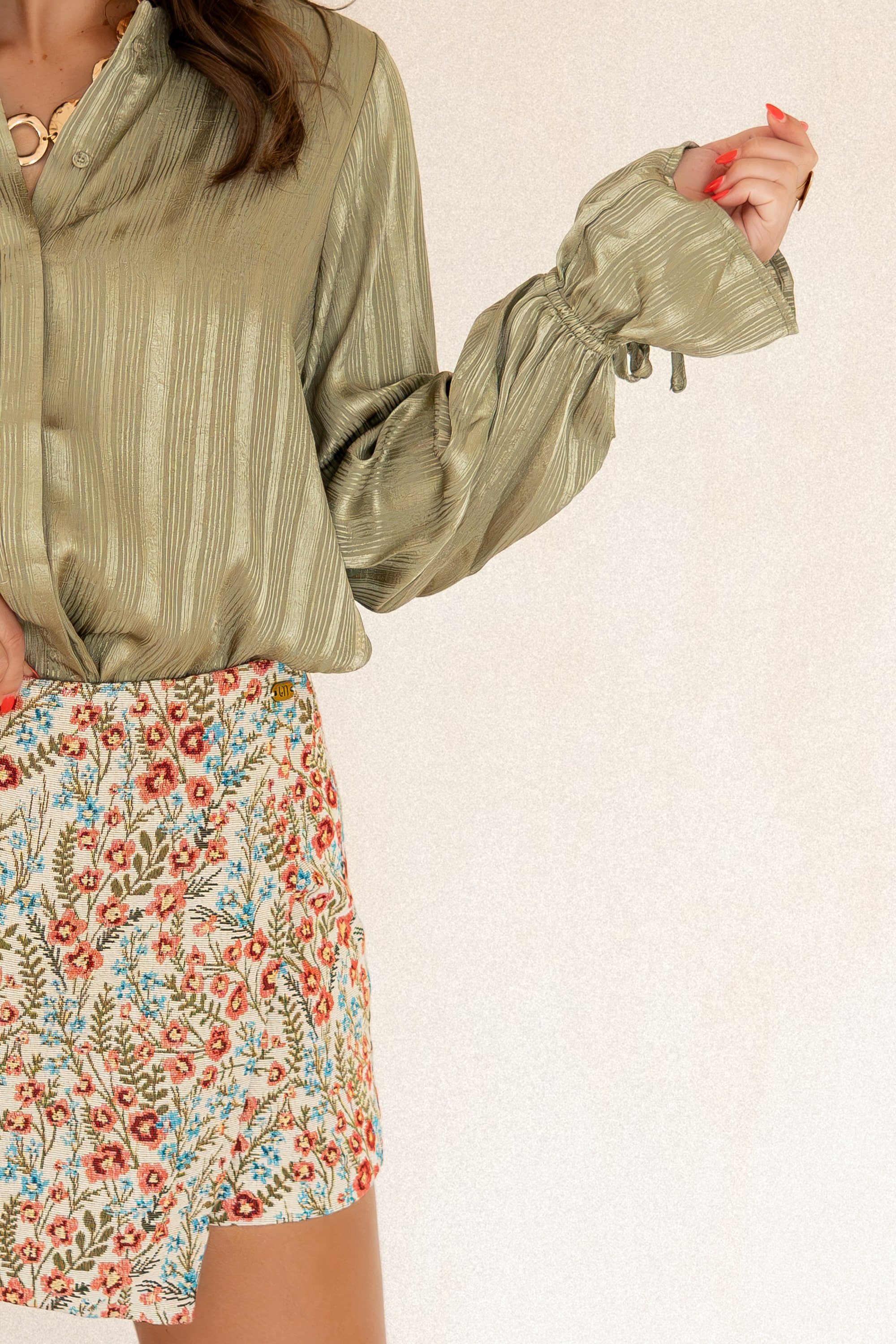 Lofty Manner Blouse Hella Kaki - Afbeelding 2