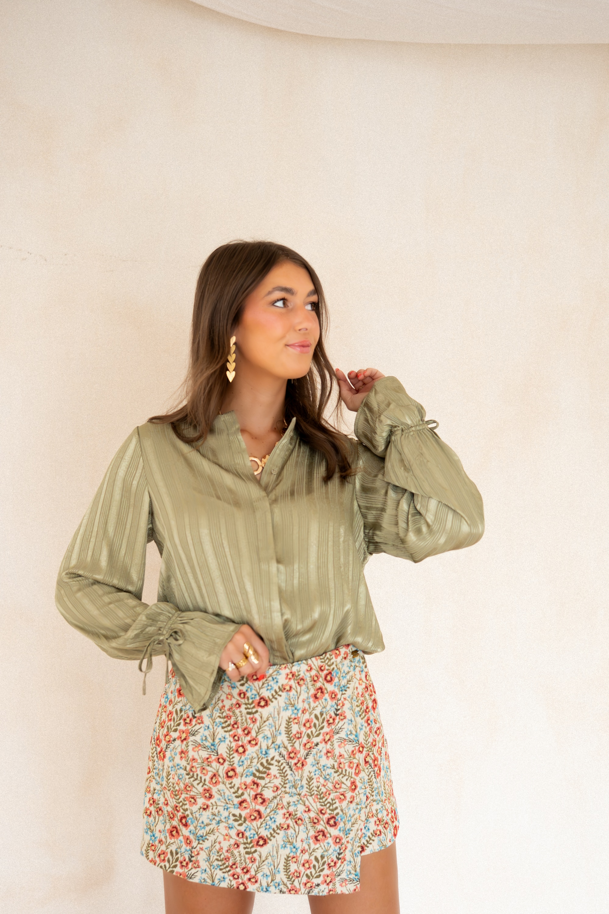 Lofty Manner Blouse Hella Kaki - Afbeelding 6
