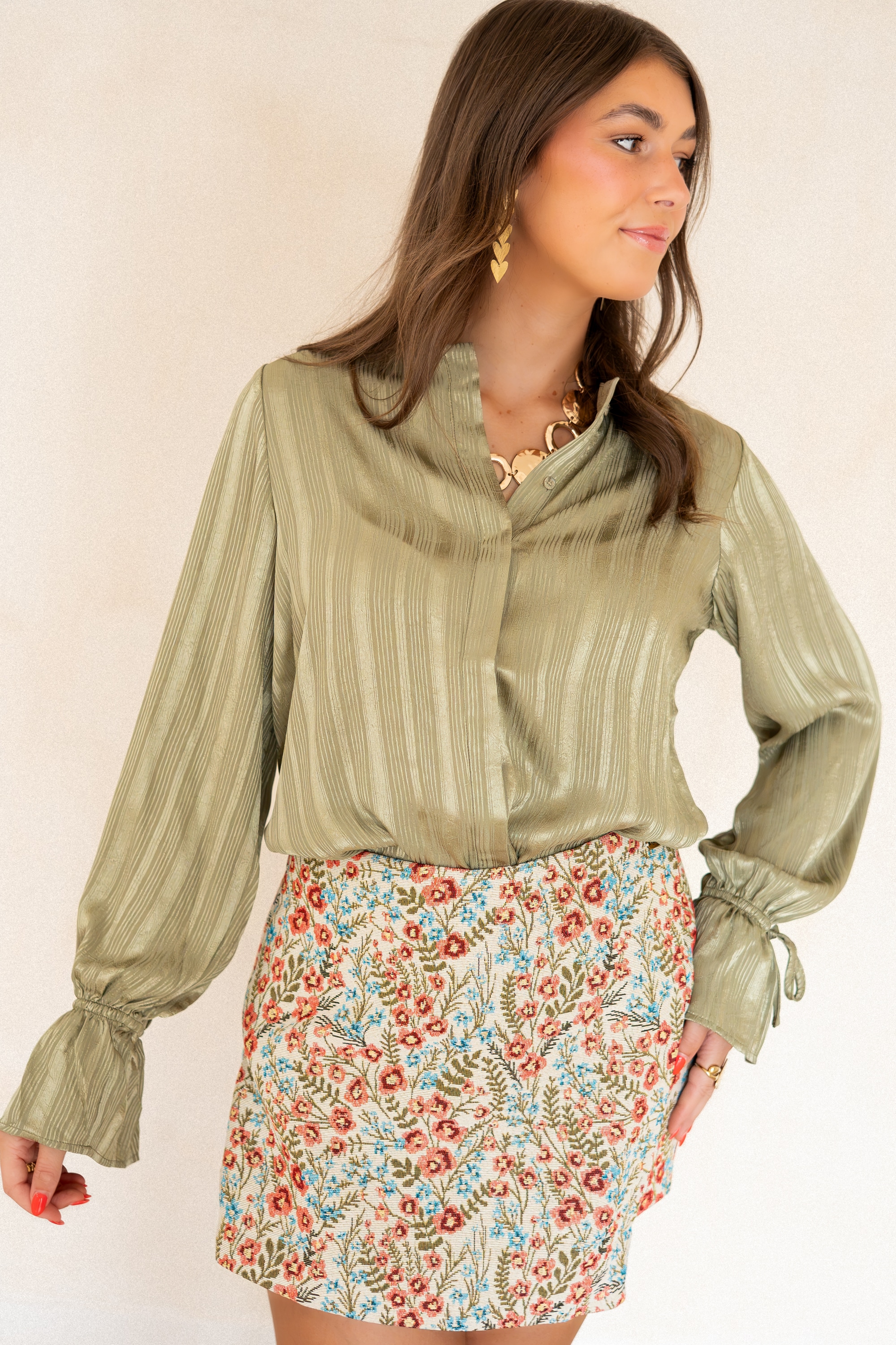 Lofty Manner Blouse Hella Kaki
