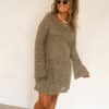 Lofty Manner Dress Hodee Mini Crochet Kaki