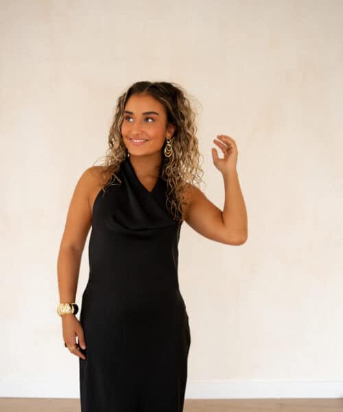Alternative view of Maria Satin Dress Black