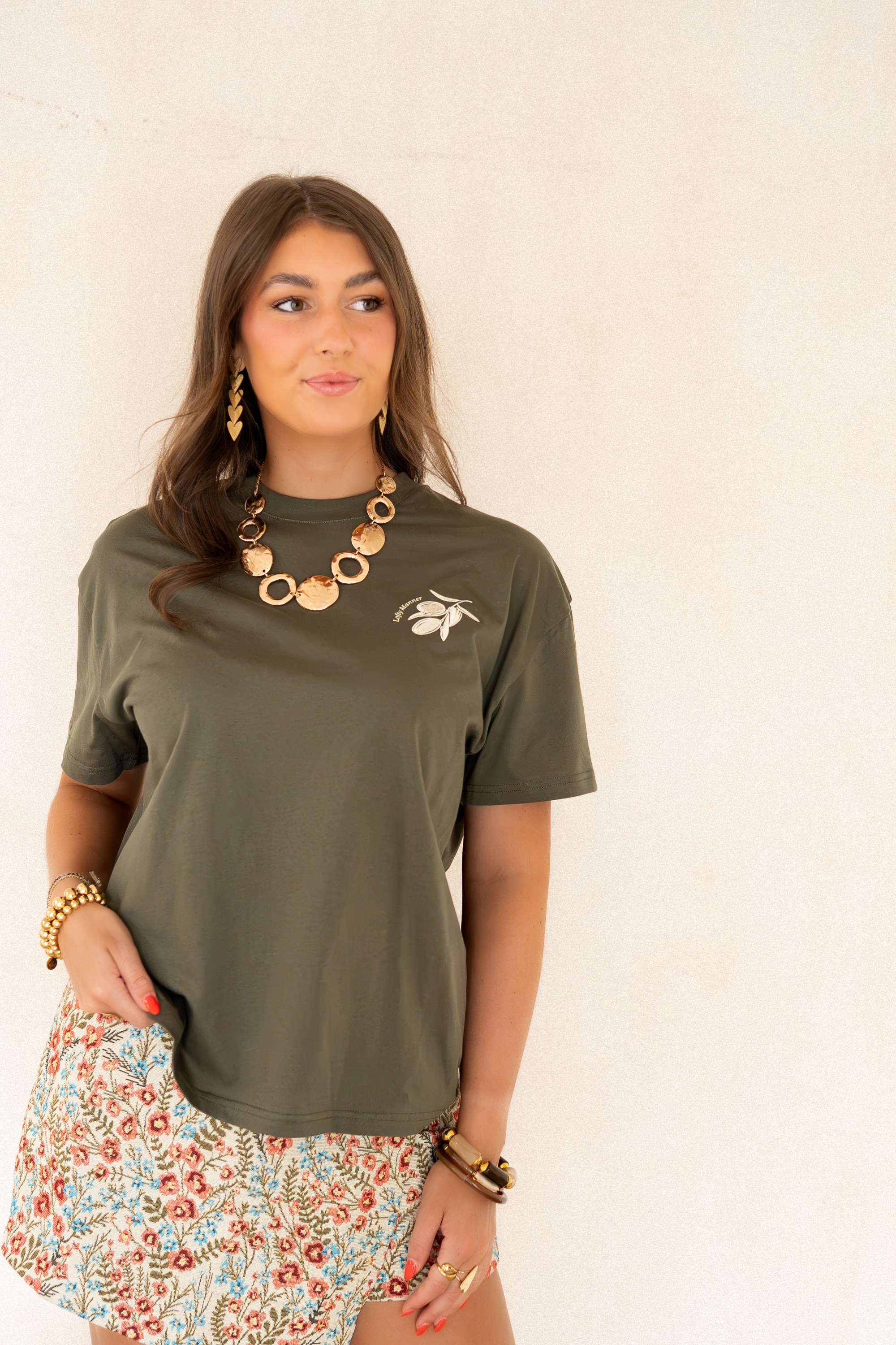 Lofty Manner Tshirt Imma Kaki - Afbeelding 6