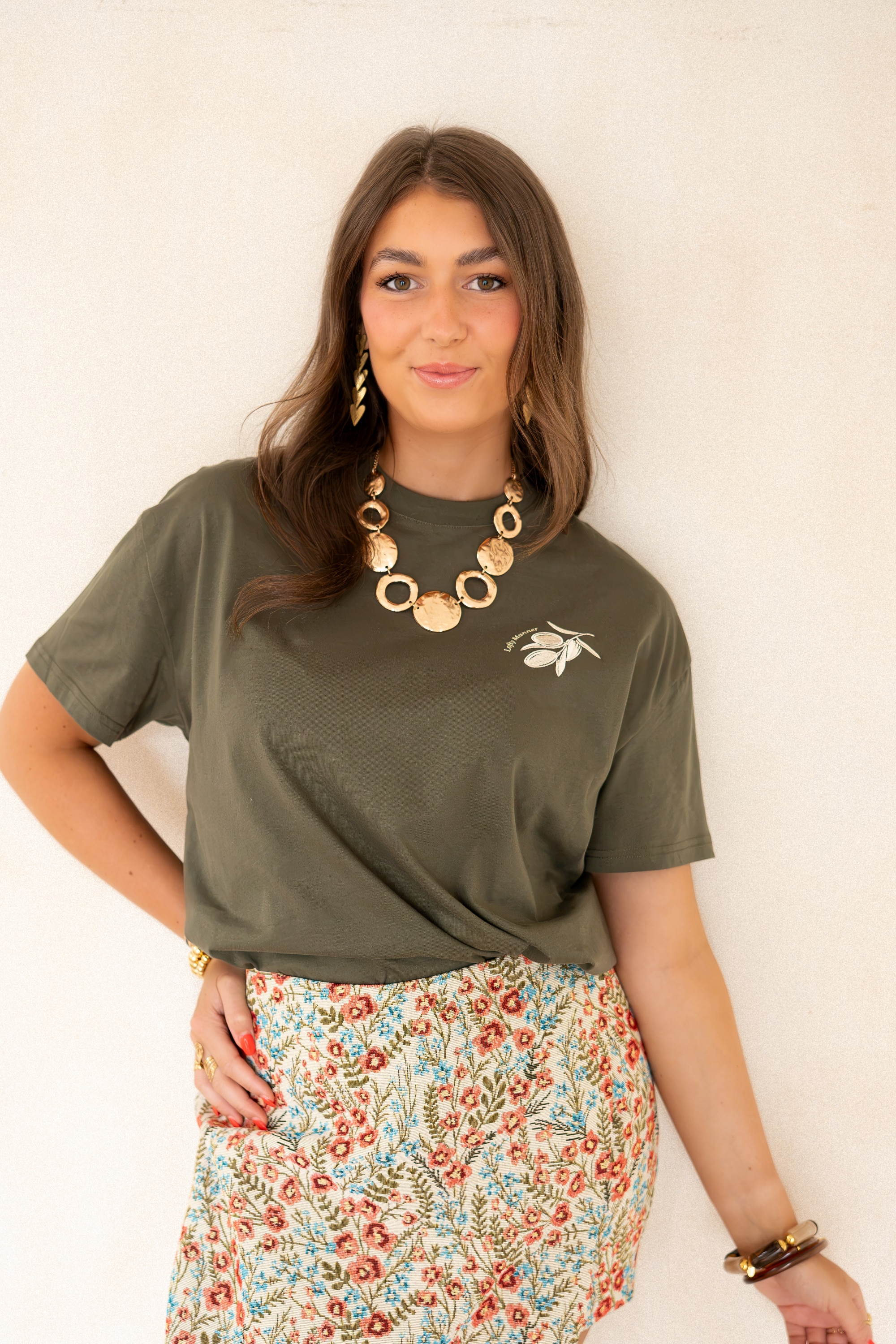 Lofty Manner Tshirt Imma Kaki - Afbeelding 4