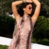 Bibi Dress Tie Dye Brown Blush