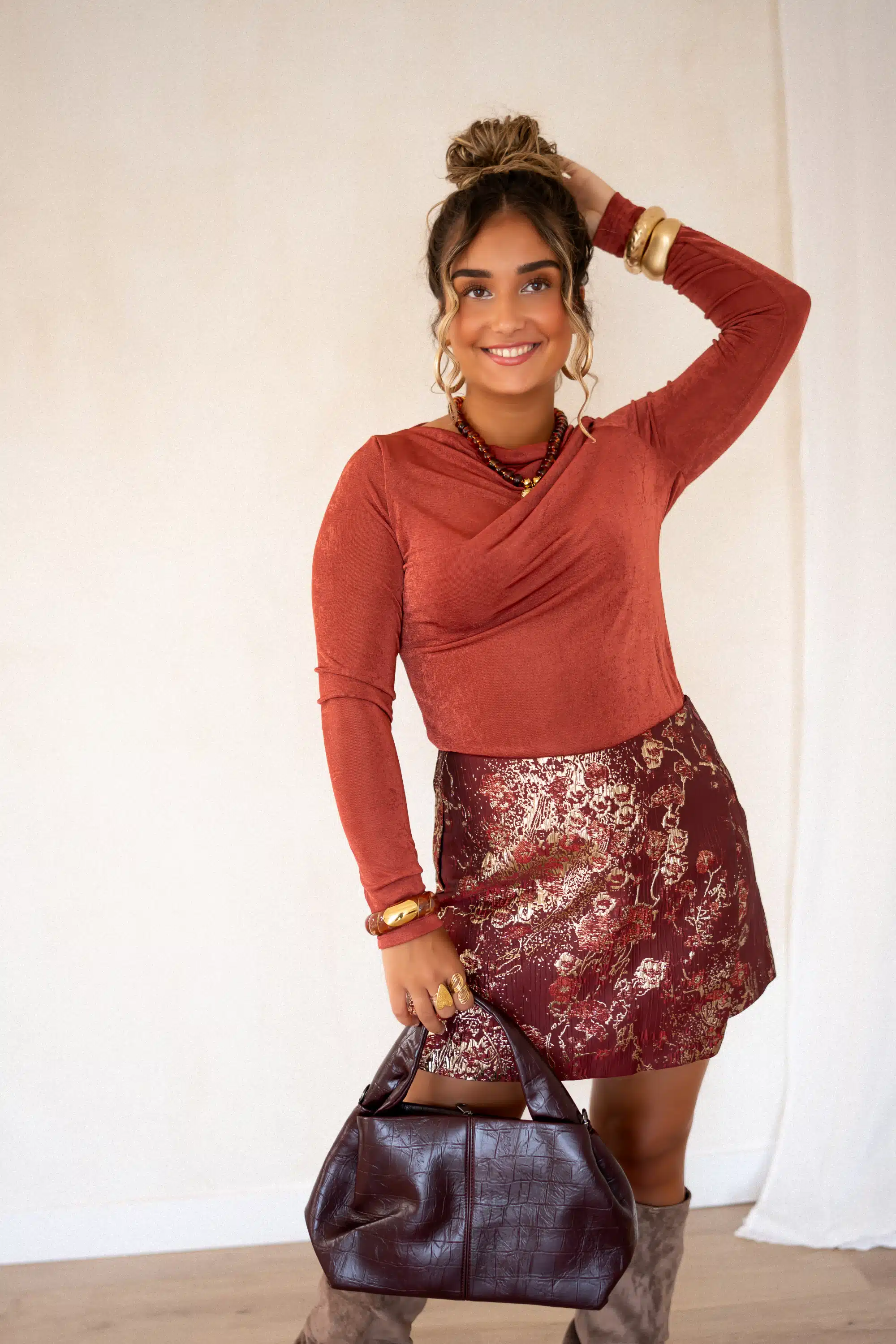 Lofty Manner Skort Irie Jacquard Red - Afbeelding 2
