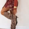 Senna Suede Boots Taupe