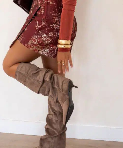 Senna Suede Boots Taupe