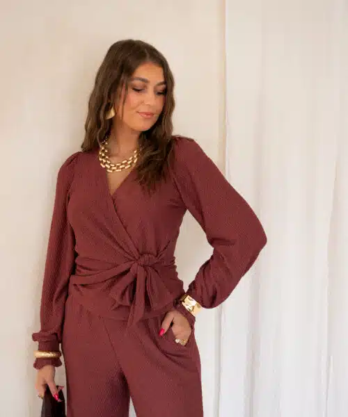 Lofty Manner Top Isa Wrap Brick Red - Afbeelding 7