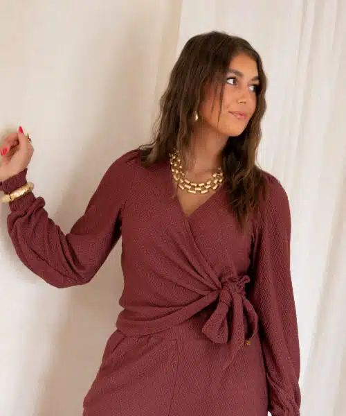 Lofty Manner Top Isa Wrap Brick Red - Afbeelding 4