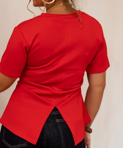 Alternative view of Cece Top Red