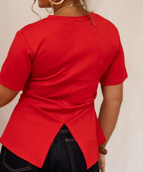 Alternative view of Cece Top Red