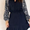 Lofty Manner Dress Ivra Dark Blue
