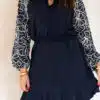 Lofty Manner Dress Ivra Dark Blue