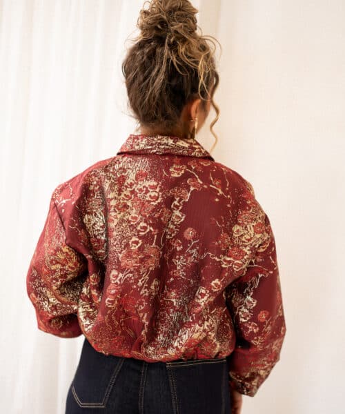 Lofty Manner Jacket Inea Balloon Jacquard Brick Red - Afbeelding 7