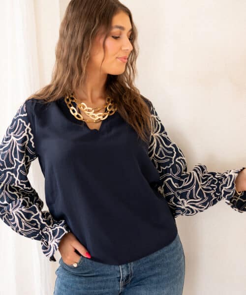 Lofty Manner Top Isuna Dark Blue