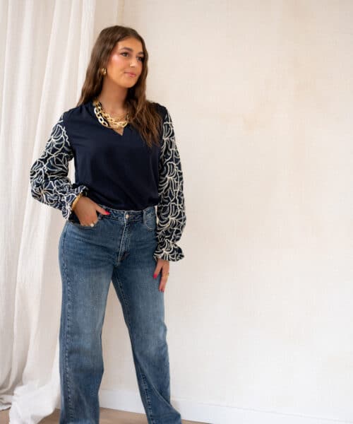 Lofty Manner Top Isuna Dark Blue - Afbeelding 4