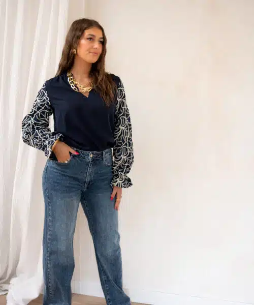 Lofty Manner Top Isuna Dark Blue - Afbeelding 4