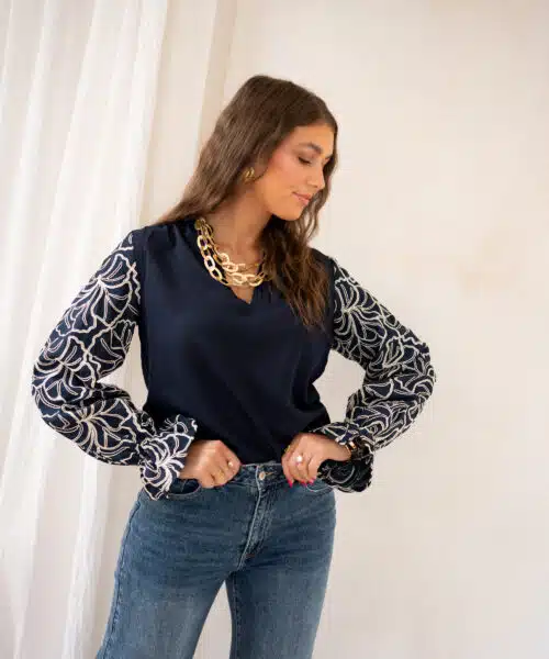 Lofty Manner Top Isuna Dark Blue - Afbeelding 3