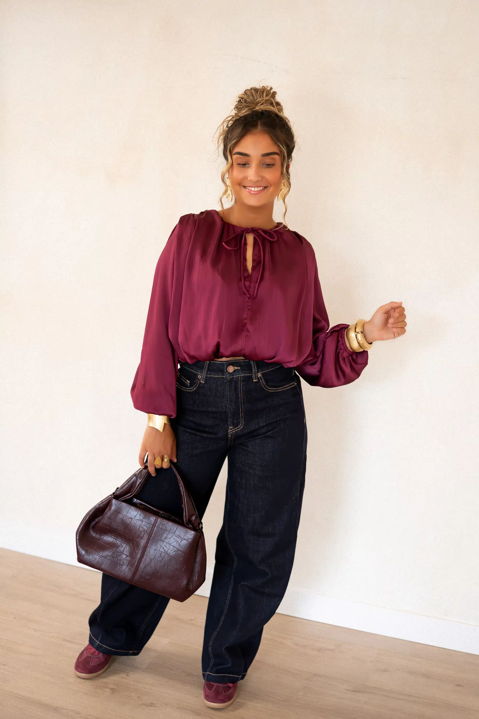 Sura Blouse Bordeaux^ - Afbeelding 5