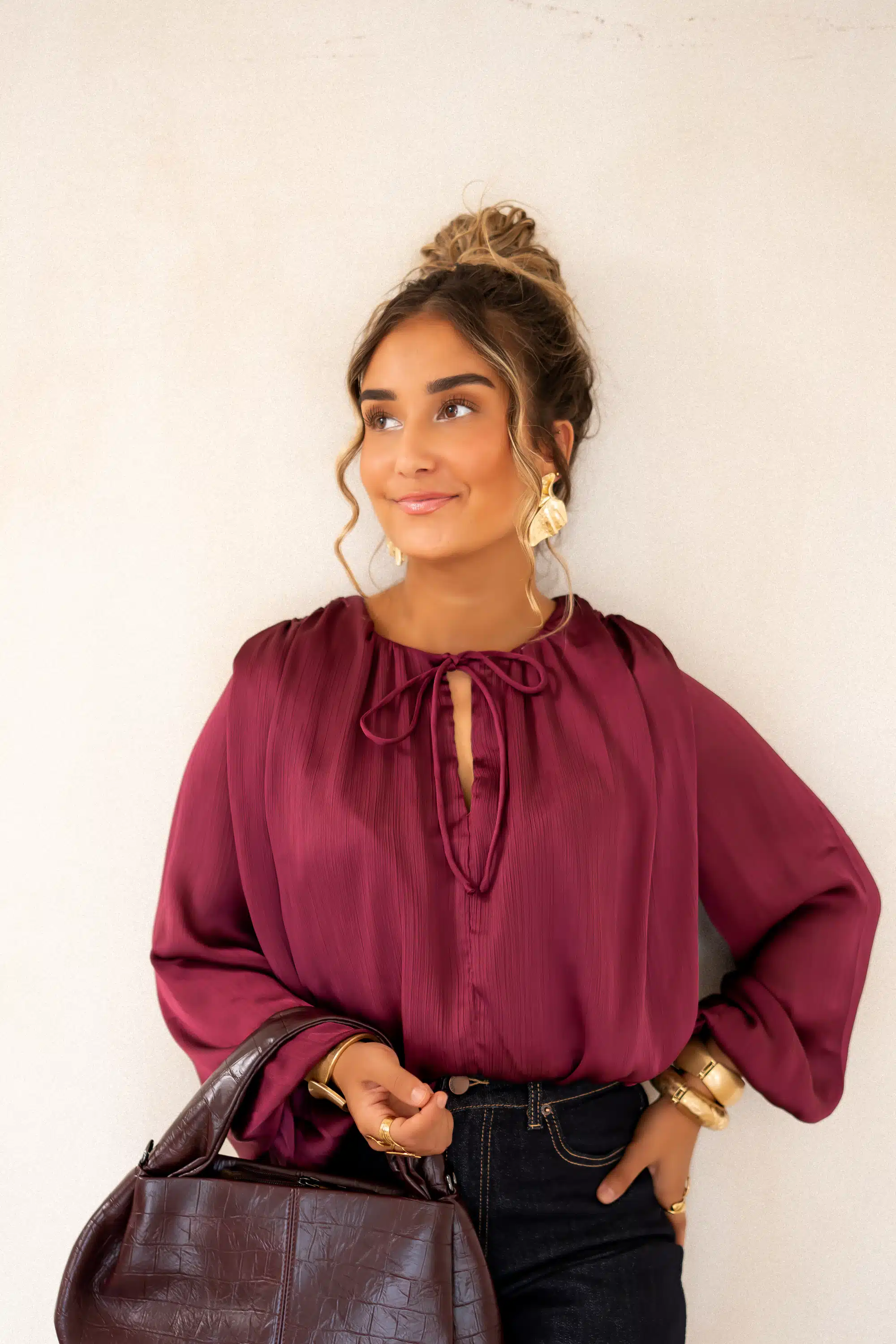 Sura Blouse Bordeaux^ - Afbeelding 3