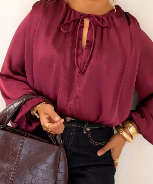 Sura Blouse Bordeaux^ - Afbeelding 4
