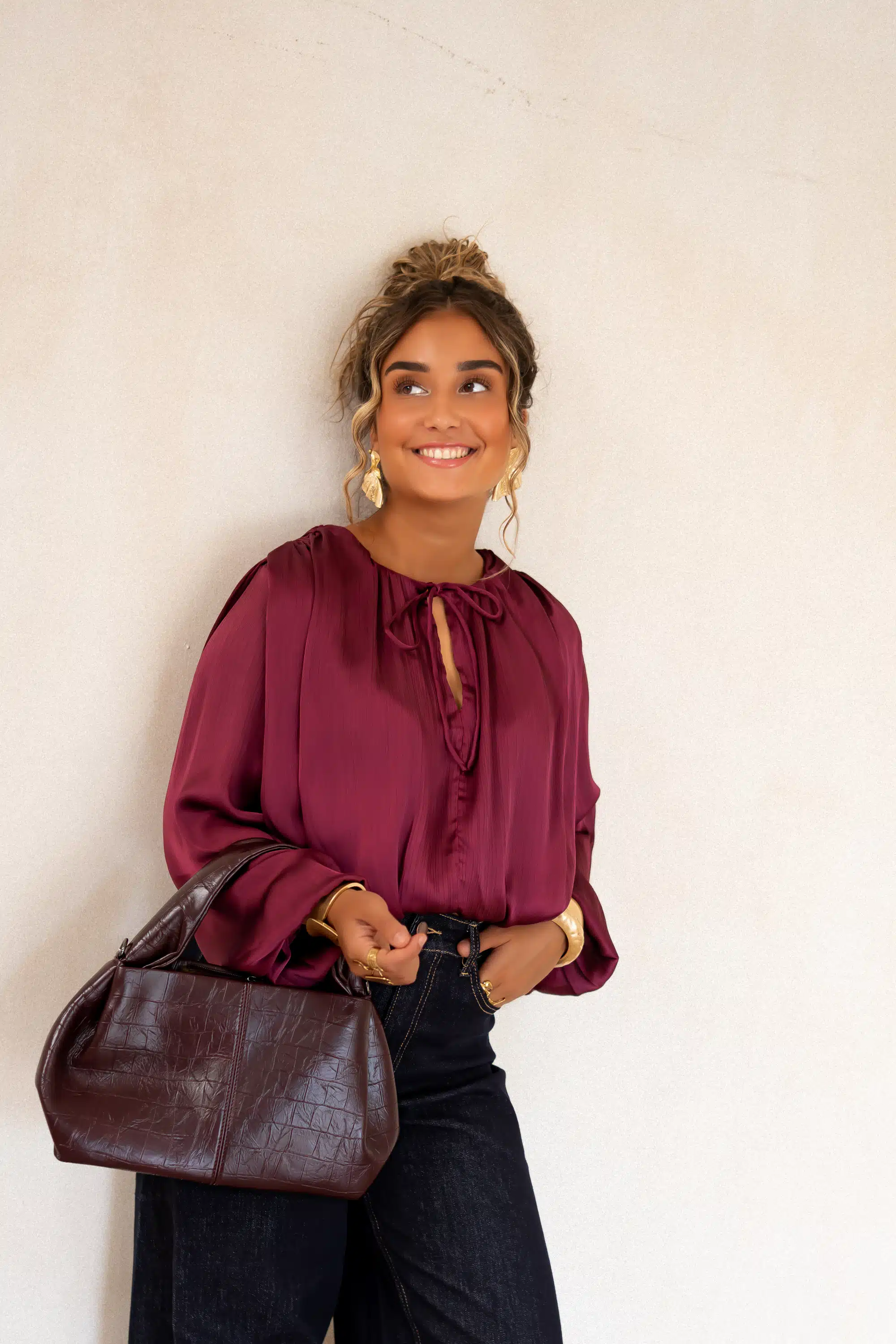 Sura Blouse Bordeaux^ - Afbeelding 2