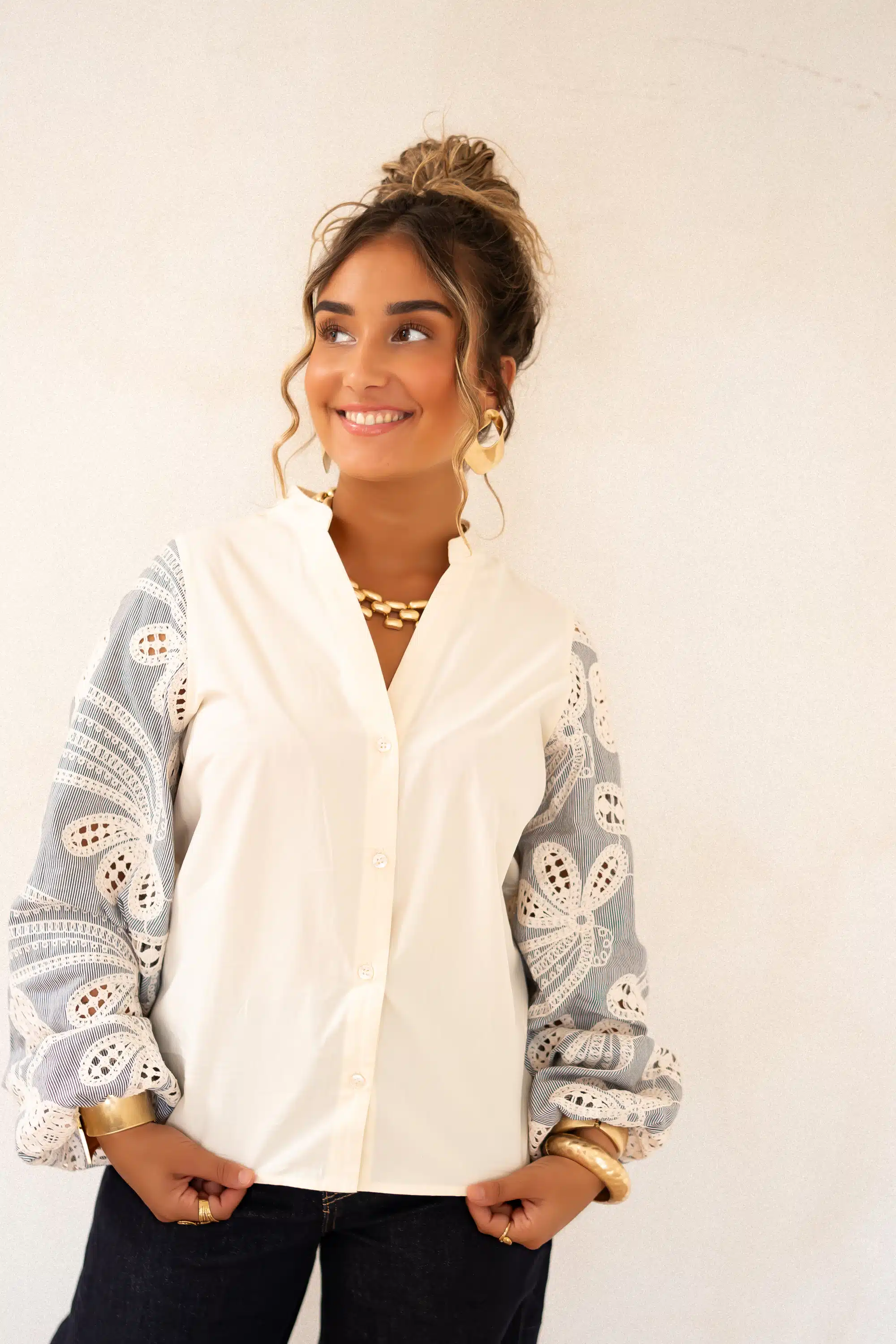 Lofty Manner Blouse Ismay Cream - Afbeelding 7
