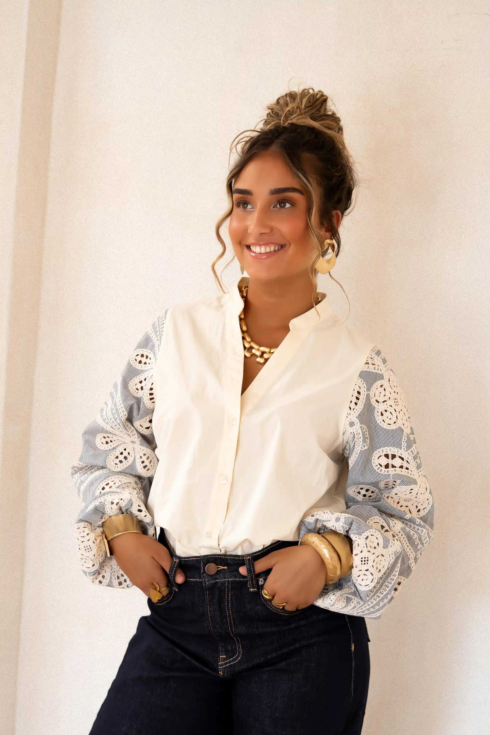 Lofty Manner Blouse Ismay Cream - Afbeelding 2