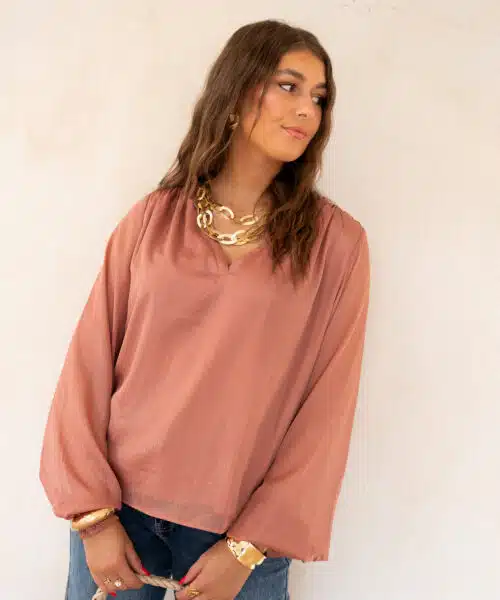 Lofty Manner Top Issey Lurex Coral - Afbeelding 4