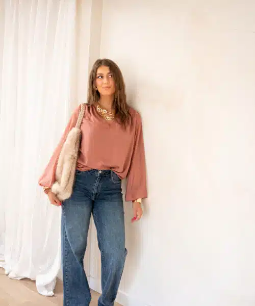 Lofty Manner Top Issey Lurex Coral - Afbeelding 5