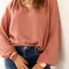 Lofty Manner Top Issey Lurex Coral
