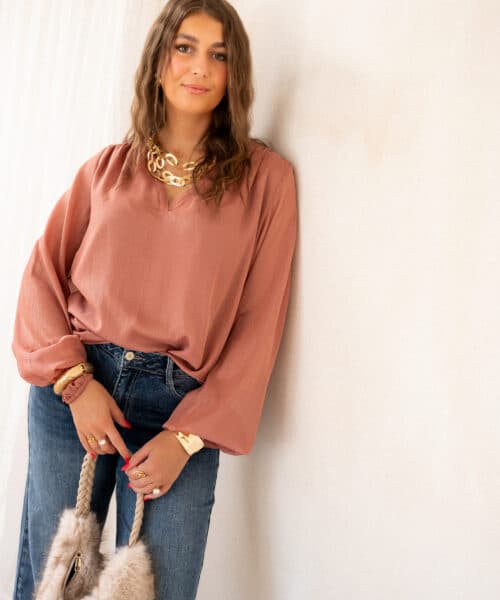 Alternative view of Lofty Manner Top Issey Lurex Coral