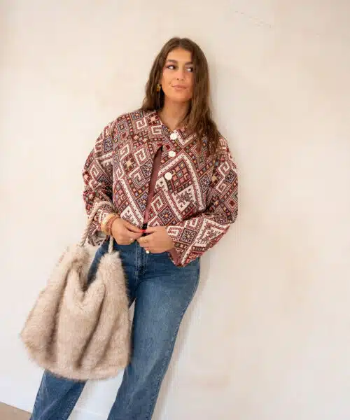 Lofty Manner Jacket Ilva Jacquard Multi Colour - Afbeelding 5