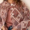 Lofty Manner Jacket Ilva Jacquard Multi Colour